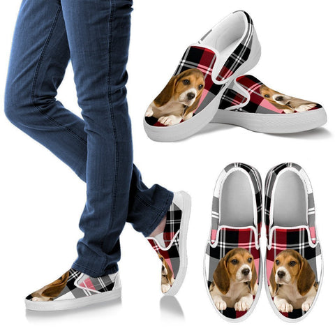 Beagle Print Slip Ons For Women-Free Shipping