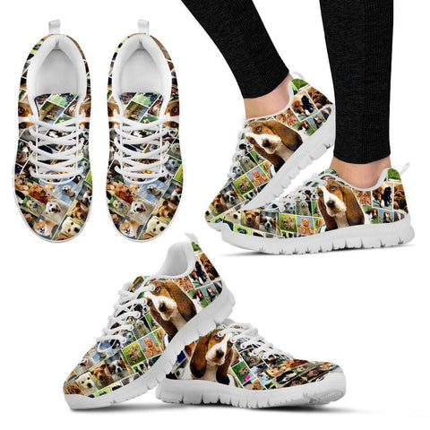 Lovely Basset Hound Print-Running Shoes For Women-Express Shipping