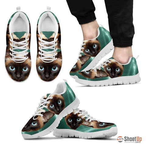 Siamese Cat Print Running Shoes For Men-Free Shipping