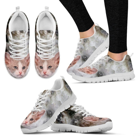 Beautiful LaPerm Cat Print Sneaker For Women- Free Shipping