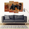 Tibetan Mastiff Print-5 Piece Framed Canvas- Free Shipping