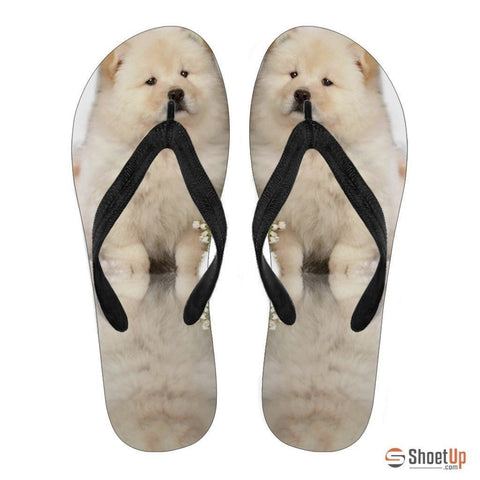 Chow Chow Puppy Flip Flops For Men-Free Shipping