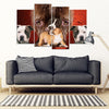 Pit Bull Terrier Print- Piece Framed Canvas- Free Shipping