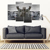 Irish Wolfhound Print-5 Piece Framed Canvas- Free Shipping