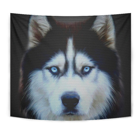 Siberian Husky Dog Art Print Tapestry-Free Shipping