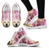 Golden Retriever On Pink Print Running Shoes For Women- Free Shipping