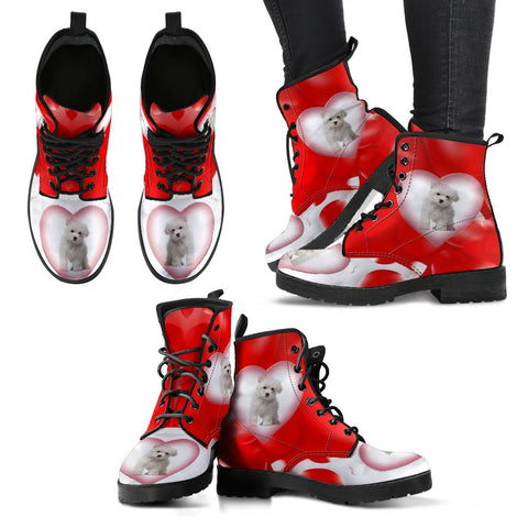 Valentine's Day Special-Maltese Dog Print Boots For Women-Free Shipping