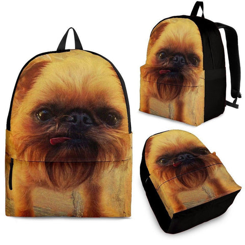 Brussels Griffon Print Backpack- Express Shipping