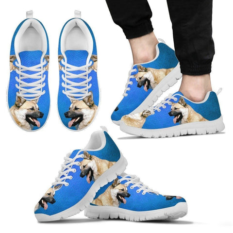 Norwegian Buhunds Dog Print (Black/White) Running Shoes For Men-Limited Edition-Express Shipping
