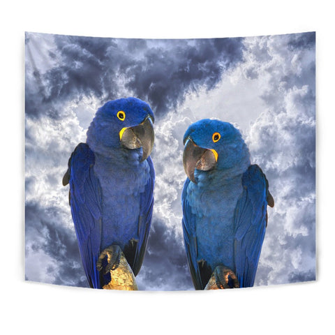 Cute Hyacinth Macaw Print Tapestry-Free Shipping