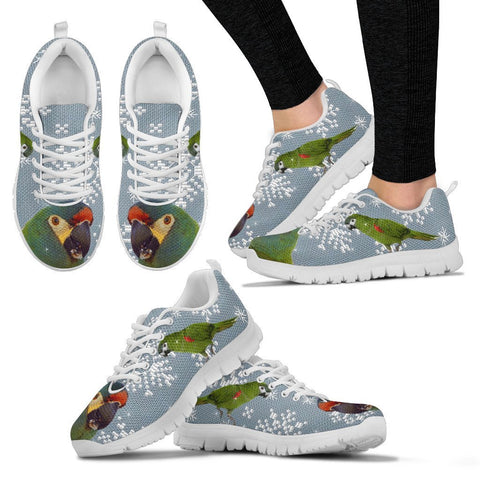 Mini Macaw Parrot Print Christmas Running Shoes For Women-Free Shipping