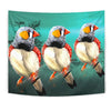 Zebra Finch Bird Print Tapestry-Free Shipping