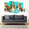 Basset Hound 5 Piece Framed Canvas- Free Shipping
