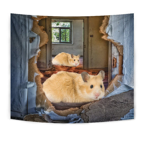 Golden Hamster Print Tapestry-Free Shipping