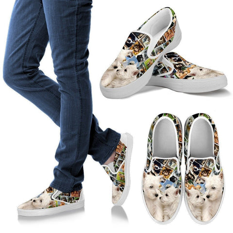 Amazing West Highland White Terrier (Westie) Print Slip Ons For Women-Express Shipping