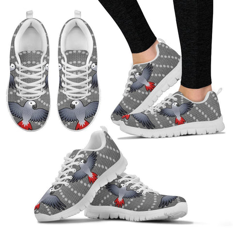 Flying African Grey Parrot Christmas Print Running Shoes For Women-Free Shipping