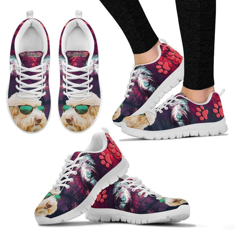 Cute Goldendoodle With Glasses Print Running Shoes For Women- Free Shipping