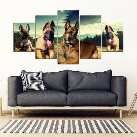 Malinois Dog Print- Piece Framed Canvas- Free Shipping