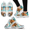 Boxer Dog Print Sneakers For Women- Free Shipping
