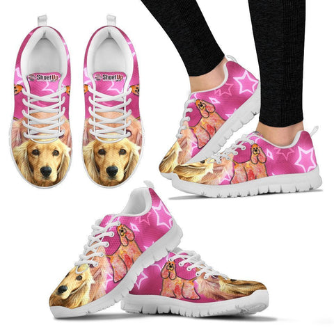 Cocker Spaniel On Pink Print Running Shoes For Women-Free Shipping