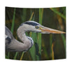 Grey Heron Bird Print Tapestry-Free Shipping