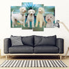 Lagotto Romagnolo Dog Print-5 Piece Framed Canvas- Free Shipping