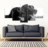 Black Labrador 5 Piece Framed Premium Canvas- Free Shipping