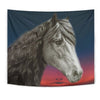 Friesian horse Print Tapestry-Free Shipping