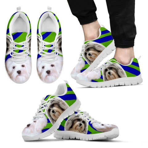 White Lowchen Dog Running Shoes For Men-Free Shipping
