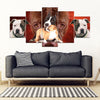 Pit Bull Terrier Print- Piece Framed Canvas- Free Shipping