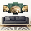 Pomeranian Dog Print- 5 Piece Framed Canvas- Free Shipping