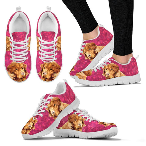Valentine's Day Special-Nova Scotia Duck Tolling Retriever On Red Hearts Print Running Shoes For Women-Free Shipping
