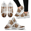 Basset Hound Brown White Print Running Shoes For Women-Free Shipping
