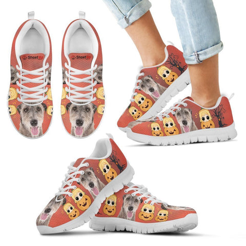 Irish Wolfhound Happy Halloween Print Running Shoes For Kids/Women-Free Shipping