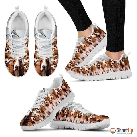 Basset Hound With Puppies Dog Running Shoes For Women-Free Shipping