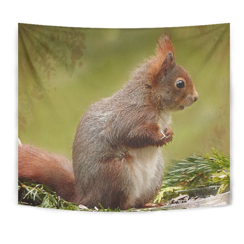 Red Squirrel Print Tapestry-Free Shipping