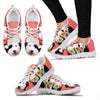 Old English Sheepdog With Santa Cap Running Shoes For Women- Free Shipping-For 24 Hours Only