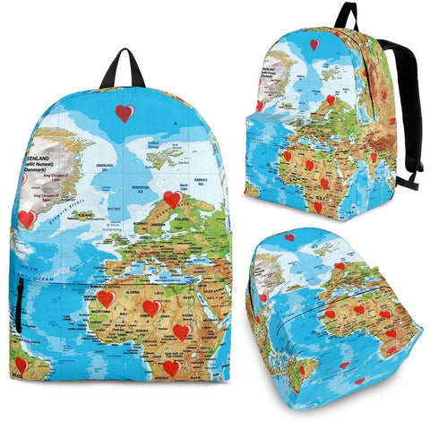 Limited Edition World Map Print Backpack-Free Shipping