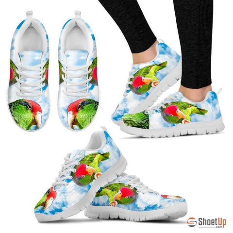 Amazon Red Headed Parrot Print Running Shoes For Women-Free Shipping