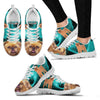 Brussels Griffon On Deep Skyblue Print Running Shoes For Women- Free Shipping