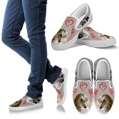 Valentine's Day Special-Afghan Hound Dog Print Slip Ons For Women-Free Shipping