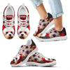 Dandie Dinmont Terrier Halloween Print Sneakers For Kids- Free Shipping