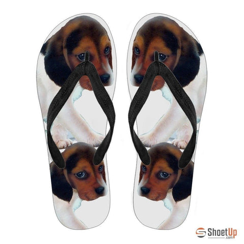 Beagle Puppy Flip Flops For Women-Free Shipping