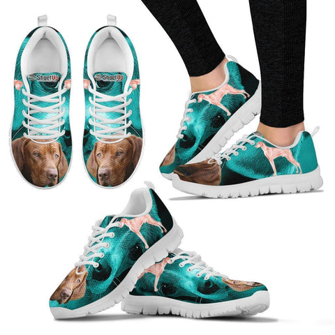 Vizsla Dog On Deep Skyblue Print Running Shoes For Women- Free Shipping