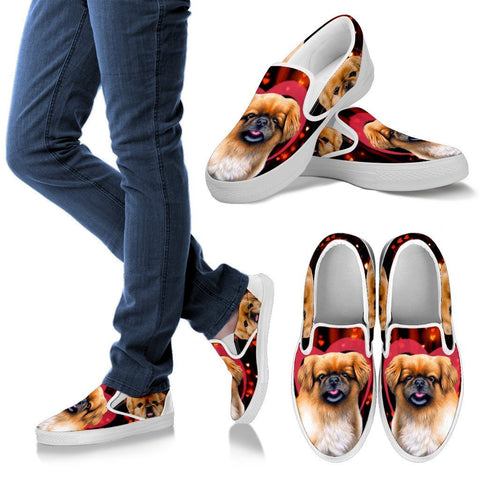 Valentine's Day Special-Pekingese Dog Print Slip Ons Shoes For Women-Free Shipping