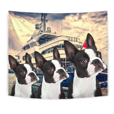 Amazing Boston Terrier Print Tapestry-Free Shipping