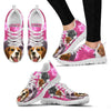Beagle Dog On Pink Print Running Shoes For Women- Free Shipping