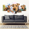 Airedale Terrier Print- Piece Framed Canvas- Free Shipping