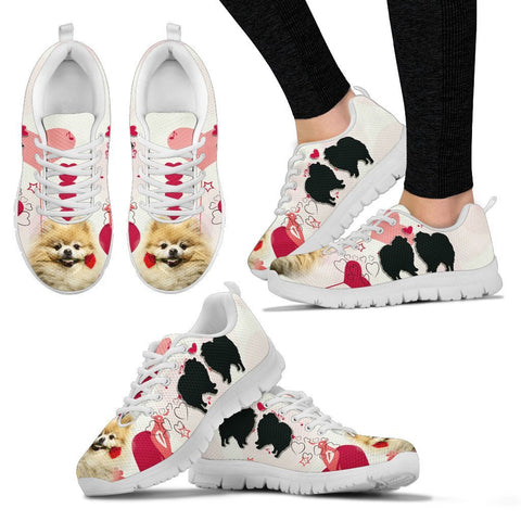 Valentine's Day Special Pomeranian Dog Print Running Shoes For Women- Free Shipping
