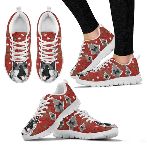 Norwegian Elkhound Print Christmas Running Shoes For Women-Free Shipping